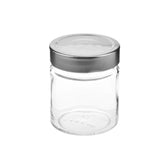 Glass Jar Ergo Shape With Silver Cap - hotpackwebstore.com - Glass Jars
